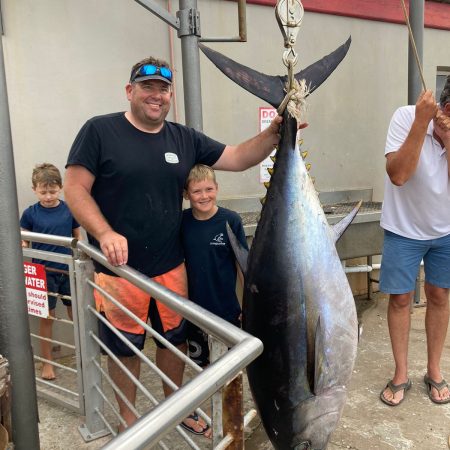Southern Bluefin Tuna caught on secret downrigger rigger by Marc White off St. Frances South Africa 3.1